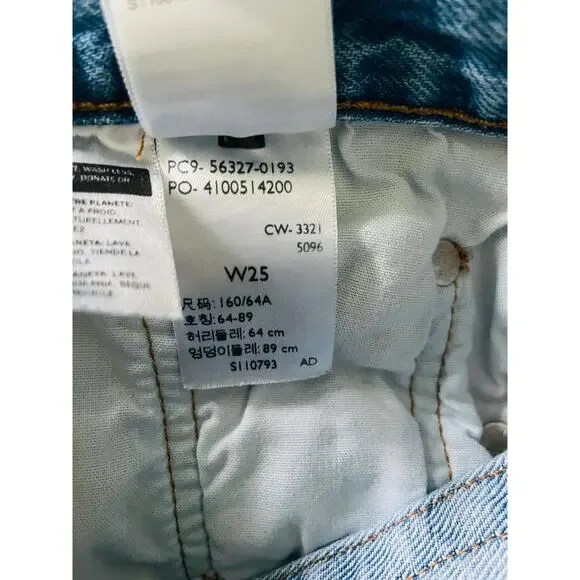 Levi’s 501 Distressed Denim Shorts High Rise Light Wash Cutoff 25 - Picture 10 of 10